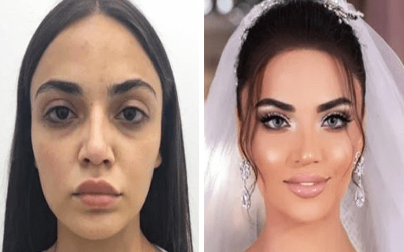  Makeup artist showed the Turkish brides before and after makeup. They seem to be different people