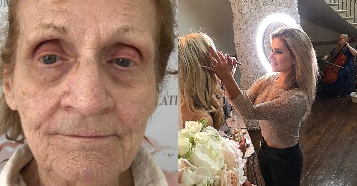  The power of makeup: this girl gives a young look to her old grandmother with makeup