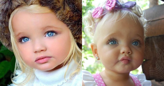  Sometimes babies are born with dazzling beauty: this is how a girl with puppet beauty looks like