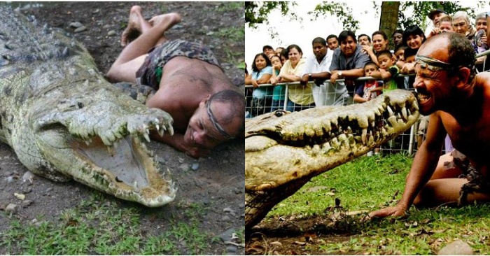  A wonderful friendship between a human and a crocodile: they have remained good friends for 20 years