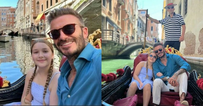  Not life, but a fairy tale, when dad David Beckham: the vacation of the Beckham heiress Harper Seven with her father