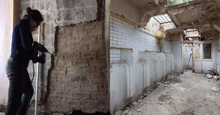  What an interesting transformation: a woman turned an abandoned public toilet into a chic home