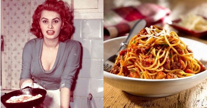  Looks very tasty and appetizing: the legendary pasta recipe from the famous beautiful Sophia Loren
