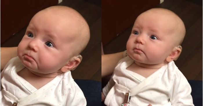  Beautiful story: an adorable deaf child hears her mother’s voice for the first time in her life