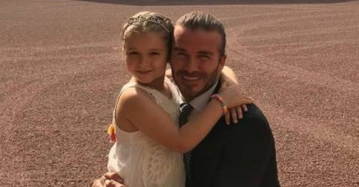 Here are photos of Beckham and his little daughter in which they will really make everyone admire them