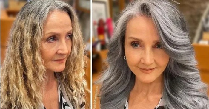  Here’s what they’ve become: this stylist completely transforms these women’s gray hair into a masterpiece