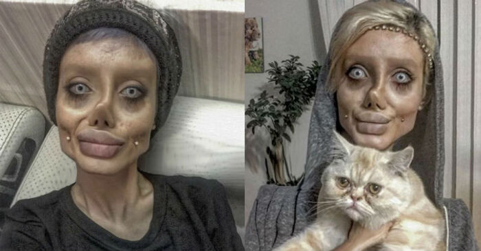  How can she do this to herself: this girl underwent 50 operations to look like Angelina Jolie