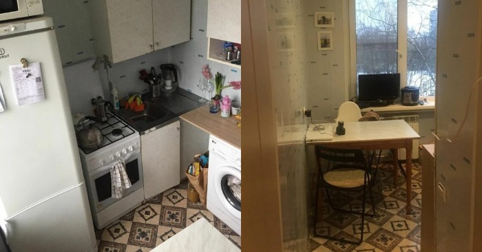  «The best transformation ever!» The 5 sq. m. kitchen has turned into a comfortable place for cooking