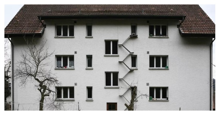  People wonder why there are stairs built on the facades of houses in Switzerland and here is the reason