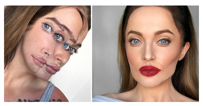  «The power of cosmetics!» One ordinary girl turns herself into any celebrity and optical illusion with nothing but makeup