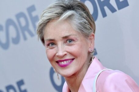 «Age is just a number for her!» Sharon Stone poses almost topless in a gold floral bikini for a spicy photoshoot