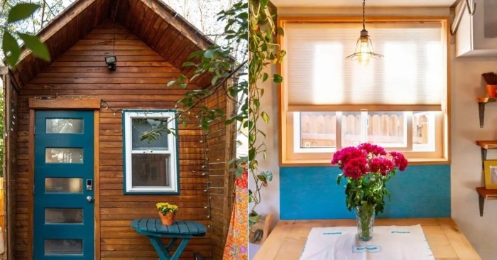  Woman Trades City Life for a Cozy 13 square meter Tiny Home in the Countryside